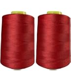 Filo Cucito Filo Cucire Poliestere 120/40-2 Bobina 4000m - Rosso Corallo Perla Per Sartoria E Hobby Bobina Cono 4000m