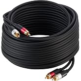 Amazon Basics 2 RCA Male to 2 Male Audio Cable 10 m Black