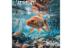 GRFFZX 2024 Christmas Fishing Blind Box, L’ADVENT’LURES 2024, 24 Days of Surprise Lures Countdown Fish Tackle Set, Fishing Lure Advent Calendar Gift for Father Grandpa Brother (Carp)