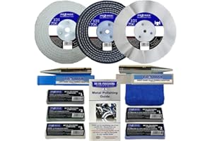 PRO-MAX PROFESSIONAL QUALITY TOOLS Bench Grinder Aluminium Alloy Brass Steel Metal Polishing Kit 6" x 1" 11pc 16mm