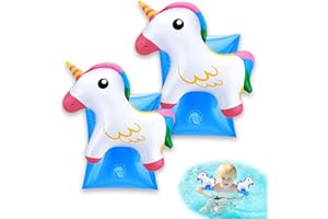 AOREETY Aid Swimming Inflatable Armbands for Kids Boys Girls, Cute Float Arm Sleeves Fun Water Toys Armbands Accessories for Beginner Learning Training Swimming Pool Beach Safety