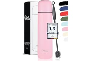 Milu Thermos Caffè Borraccia Termica - 1L, 750ml, 500ml - Termos Bottiglia Acqua per Vuoto in Acciaio Inox per Mantenere Caldo/Freddo (Rosa, 1 Litro)
