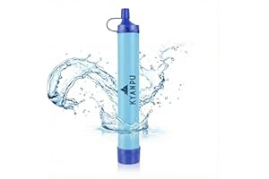 Kyanpu Paille Filtrante de Survie – Filtration Eau Non Potable - Randonnée, Camping, Voyage – Purificateur d’eau Portable – Filtre à Eau Portable 0,01 Micron – Matériel de Survie Essentiel