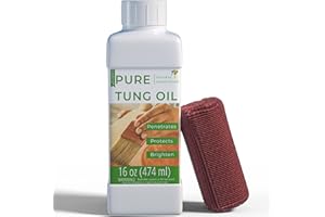 Godora 16oz Pure Tung Oil for Wood Finishing, Wood Sealer for Indoor & Outdoor Favored by Craftsmen, Waterproofing Tung Oil for Wood Products, Perfect Food Safety Tung Oil for Furniture & Countertops