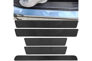 RIKCAT 5 Piezas Protector Puertas Coche, para Lexus UX 250h Hybrid 2019 2020 2021 2022 2023 2024 Autoadhesivo Fibra de Carbono Auto Puerta Guardias del Borde Pegatinas,Accesorios Coche