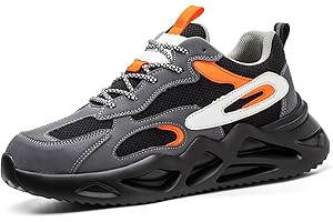 Annvia Arbeitsschuhe Sicherheitsschuhe Herren Damen Leicht Stahlkappenschuhe Atmungsaktiv rutschfeste Arbeitsturnschuhe Sneakers mit Stahlkappe
