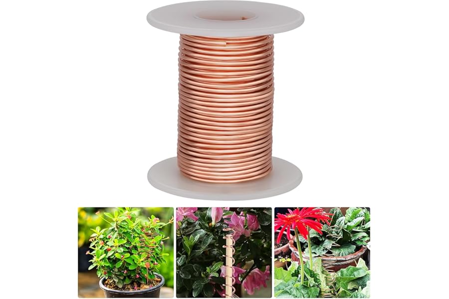 Copper Wire,Pure,Bare Cooper Wire for Against Snails,Electroculture Gardening,DIY Jewellery Making,Craft,16 Gauge (1.3 mm) 10 Metres