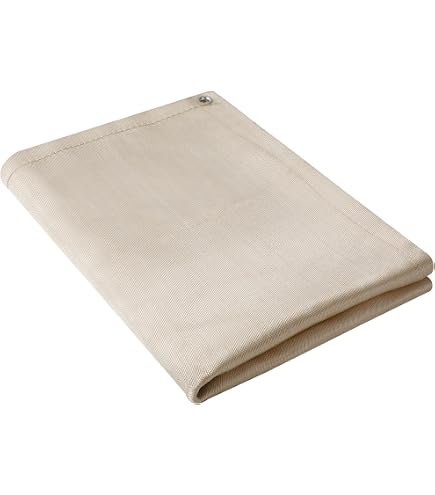 Couverture De Soudage Ignifuge 100x100 Cm - Tissu En Fibre De Carbone Résistant Jusqu'à 982°C, Pour Protection Thermique - 3