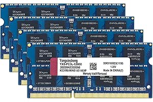 YONGXINSHENG 32GB Kit (4x8GB) DDR3L / DDR3 Ram 1600 MHz PC3L-12800S Sodimm 204 Pin CL11 Non-ecc Unbuffered 1.35V / 1.5V 2Rx8 Dual Rank Portatile Memoria per Apple Mac Laptop Notebook Computer