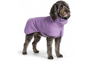 Spark Paws Dog Raincoat, Waterproof Windproof Rain Jacket, for Small Medium Large Extra Large Dogs, Reflective Breathable Full-Body Coverage Dry Suit - Purple - 2XL