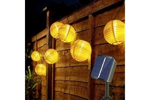 ‎USEBER Useber Solar Lichterkette Lampion Außen, 8M 30LED Laternen 8 Modi Lampions Außen Wetterfest für Garten, Balkon, Hof, Hochzeit,Weihnachten,Party Deko (Warmweiß)