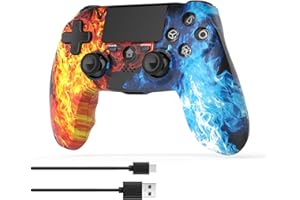 DYONDER Controller wireless per PS4, Gamepad remoto senza fili con/doppia vibrazione / 6 assi sensore di movimento/funzione audio, controller di gioco ampiamente compatibile con PS4 / PC/iOS (rosso)