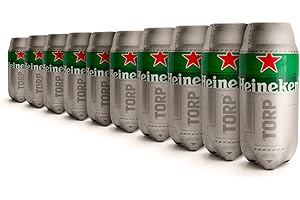 Heineken Torp, 10 Stück, Bierfass, 2 l, kompatibel mit Bierzapfanlage TheSub