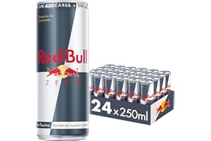 Red Bull Energy Drink Zero Calories, Lot de 24, jetables (24 x 250 ml)