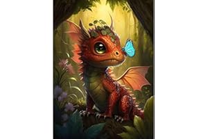 LONMO ART Dragon Diamond Painting Kits-Dragon Diamond Painting Kits for Adults,5D DIY Full Drill Dragon Diamond Art for Home Wall Decor 12x16inch