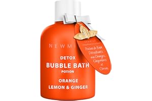 NEW MIUZ Natural Detox Bubble Bath - Long Lasting Citrus Bubble Bath -Foaming Soak - Orange Ginger Lemon Essential Oils Hydrating Relaxing - Stress Relief - Self Care Spa Gift Women Men Birthday Christmas