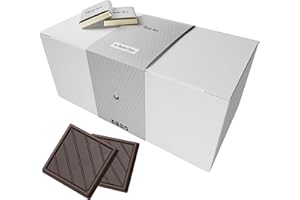 CHOCOLAT DE MARIAGE Coffret de Chocolats - Boîte de 70 Carrés de Chocolat Individuels Noir 70% à Déguster ou Offrir - 100% Pur Beurre de Cacao - Fabriqué en France - 350 Gr