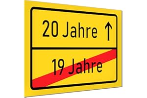KAVARO 18th Birthday Gift Idea, Place Sign as a Fun Gift for Girls and Boys, for Adolescence, Also Perfect as a Decoration for Parties, 30 x 20 cm, yellow