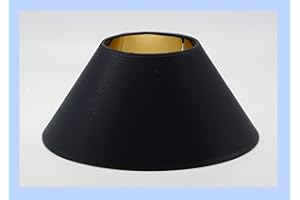 Paolo Rossi Paralume coprilampada Cinese d14 in Tessuto Nero Interno Oro - Produzione Propria - Made in Italy