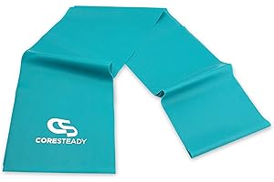 ‎CORESTEADY Coresteady Gymnastikband für Männer und Frauen – Fitnessband ohne Zurückschnellen für Krafttraining – Gummiband Sport für Fitness, Pilates, Physio und Yoga – Mit Trainingsanleitung