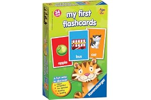 Ravensburger My First Flash Card Game for Kids Age 3 Years and Up - Ideal for Object Recognition, Alphabet, Reading and Spell