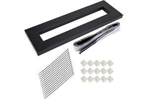 Ladieshow Pedaliera per Chitarra, Pedal Board per Chitarra in Lega Super Leggera Guitar Pedalboard, Porta Pedali Chitarra con Nastro Gancio E Passante Gommure per Lettori Musicali(Nero)(s)