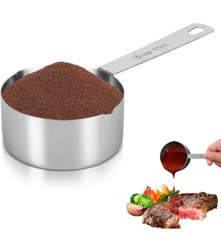 Misurino in Acciaio Inossidabile, 250ml Cucchiai Dosatori Misurini in Metallo Con Bilance E Anelli Di Conservazione Misurino per Bocca a Doppia Bocca