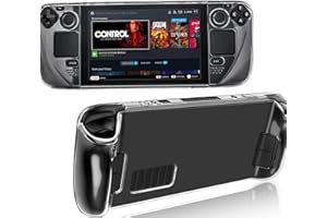 KZIOACSH Clear Case for Steam Deck Handheld, Ultra-Thin Anti-Scratch Soft TPU Protective Case Lightweight All-round Protection Non-Slip Grip Controller Cover for Steam Deck Handheld, Transparent