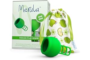 Merula Cup apple (verde) - Tamaño único copa menstrual de silicona de grado médico
