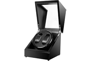 Kalawen watch winder for automatic watches, 2 watches, watch winder box for all automatic watches, mechanical watches with quiet AC adapter or battery operated.