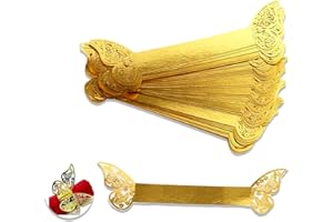 HOSHISEA 50 Stück Schmetterling Serviettenring, Serviettenringe Schnallen, Erviettenringe aus Papier, Für Hochzeit, Abschluss, Geburtstag, Party, Weihnachtsbankett, Hochzeitsempfangsdekoration