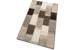 emmevi Tappeto Bagno Soffice Antiscivolo Assorbente Morbido Scendiletto Doccia mod.LILLA 50X80 MARRONE