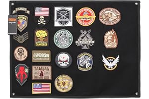 EXCELLENT ELITE SPANKER Naszywki taktyczne tablica wystawowa składany wojskowy uchwyt na naszywki panel (czarny, L)