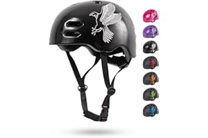 PROMETHEUS BICYCLES Prometheus Casque de vélo pour Enfants 6 à 9 Ans garçons et Filles Taille S 53-55 cm avec Anneau Rotatif Casque de Sécurité pour Skateboard Roller Skating Scooter Protection - Certifié TÜV Rhénanie