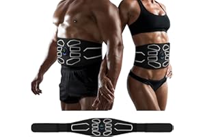 MarCoolTrip MZ Ab Trainer, Abdominal Toning Belt, Muscle Toner, ABS Stimulator, Home Fitness Equipment, Black, Modern Style, MZ-7