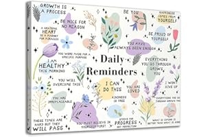 Dazzlewall Framed Motivational Daily Reminder Wall Art Decor Positive Affirmations Prints, Inspirational Quotes Wall Poster for Classroom Office Decor 12x16 in