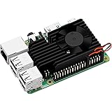 GeeekPi Raspberry Pi 4 Kit ventole di raffreddamento, dissipatore in alluminio con ventola di raffreddamento per Raspberry Pi