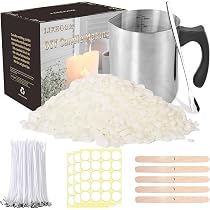 Kit Bougies A Faire Soi Meme HOTOOLME Kit De Fabrication De Bougies Avec 50 Mèches De Bougies, 100 Autocollants Pour Mèche, 2 Machine Fondre Cire Bougie Kit Bougies A Faire Soi Meme HOTOOLME Kit De Fabrication De Bougies Avec 50 Mèches De Bougies, 100 Autocollants Pour Mèche, 2 Machine Fondre Cire Bougie