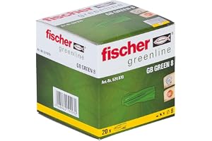 Fischer GB grön 8 – gasbetongsarmatur av min. 50% återvunna råmaterial för fastsättning av brevlådor, elinstallation i porebo