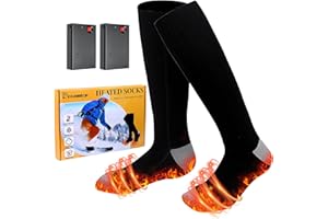 Dreamtop Heated Socks - Electric Heated Socks for Men Women, Winter Warm Socks for Outdoor Sports - Camping, Hiking, Fishing, Cycling, Walking, Hunting, Motorcycling, Skating and Skiing