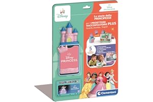 Clementoni Disney Baby Ricarica Princess Proiettore Raccontastorie Plus, Storyteller Bambini 2+ Anni, 5 Storie Raccontate e Proiettate, Gioco Elettronico Parlante Portatile, Lingua Italiana, 17586