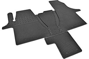 Z4L Tapis de sol en caoutchouc sur mesure - Parfaitement adapté pour VW T6.1 Transporter / Caravelle / Multivan à partir de 2019 - 2 sièges, Noir
