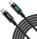 SOOPII 100W USB C to USB C Cable,Nylon Braided Type-C Cable,PD Fast Charging Cable with LED Display for lPad Air/lPad Pro, Ma