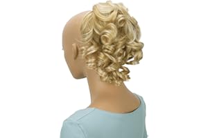 CAISHA Treska Gumka Do Włosów Kok Fryzury ślubne Obszerne Kręcone Niechlujne Kok Blond Mix G7L