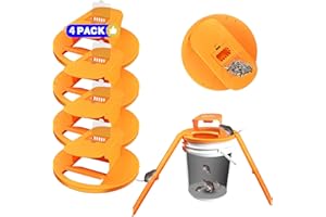 ANANOR 4 Pack Fassdeckel mit verbesserter Klarsichtbox, automatischer Rückstellung & 2 Eingängen, Hochwertiges für Küche Hausgarten Garage, kompatibel mit 5-Gallonen-Eimer(Enthält keinen Eimer)