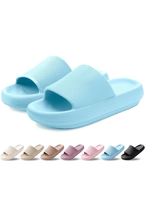 Claquettes TOPALL Unisexe - Semelle épaisse 4 Cm Antidérapante - Matériau EVA Confortable - Pour Piscine, Plage, Douche, Intérieur Et Extérieur