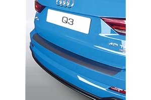 Travall Car Boot Bumper Protector Compatible with Audi Q3 (2018-Current) - Vehicle-Specific Black Smooth Plastic Bumper Protection against Scuffs and Scratches