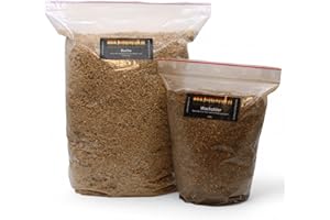 ‎WWW.SMOKERHOLZ24.DE BBQ PLAG Räuchermehl 0,5-1,5 mm Körnung-Räucherspäne Buche-Wacholder 800g Buche + 200g Wacholder-Mehl Buchenmehl-Wacholdermehl BBQ