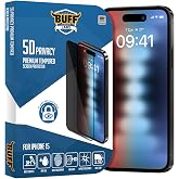 BUFF LABS iPhone 15 ile Uyumlu 5D Privacy Hayalet Ekran Koruyucu