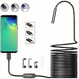 DEPSTECH Endoscopio USB 720P Telecamere di Ispezione IP67 Impermeabile 5,5mm Sonda Camera Endoscopi 5M Cavo Serpente Semirigi